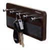 Madhuran MDF Wood Wall Hanging Small Key Holders Racks Stand 5 Hooks (Matte, Wenge) / Home Office Antique Stylish Multiple Organizer Unique Aesthetic Craft Wooden Tray view 2