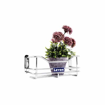 LEVON Stainless Steel Multipurpose Storage Rack Shelf | Kitchen Rack Organiser - Size (10'')