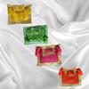 Salvus APP SOLUTIONS Handmade Multicolor Aasan Set For Laddu Gopal & Other Gods, Set Of 4 (Yellow, Orange, Green & Pink) view 4
