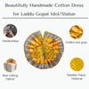 Salvus APP SOLUTIONS Traditional Krishna Dress Collection  Set of 4 Multicolor Handmade Laddu Gopal Poshaks in Red, Yellow, Orange & Green | 4x5 Inch Fabric Outfits for Bal Gopal Idol view 3