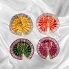Salvus APP SOLUTIONS Traditional Krishna Dress Collection  Set of 4 Multicolor Handmade Laddu Gopal Poshaks in Red, Yellow, Orange & Green | 4x5 Inch Fabric Outfits for Bal Gopal Idol view 4