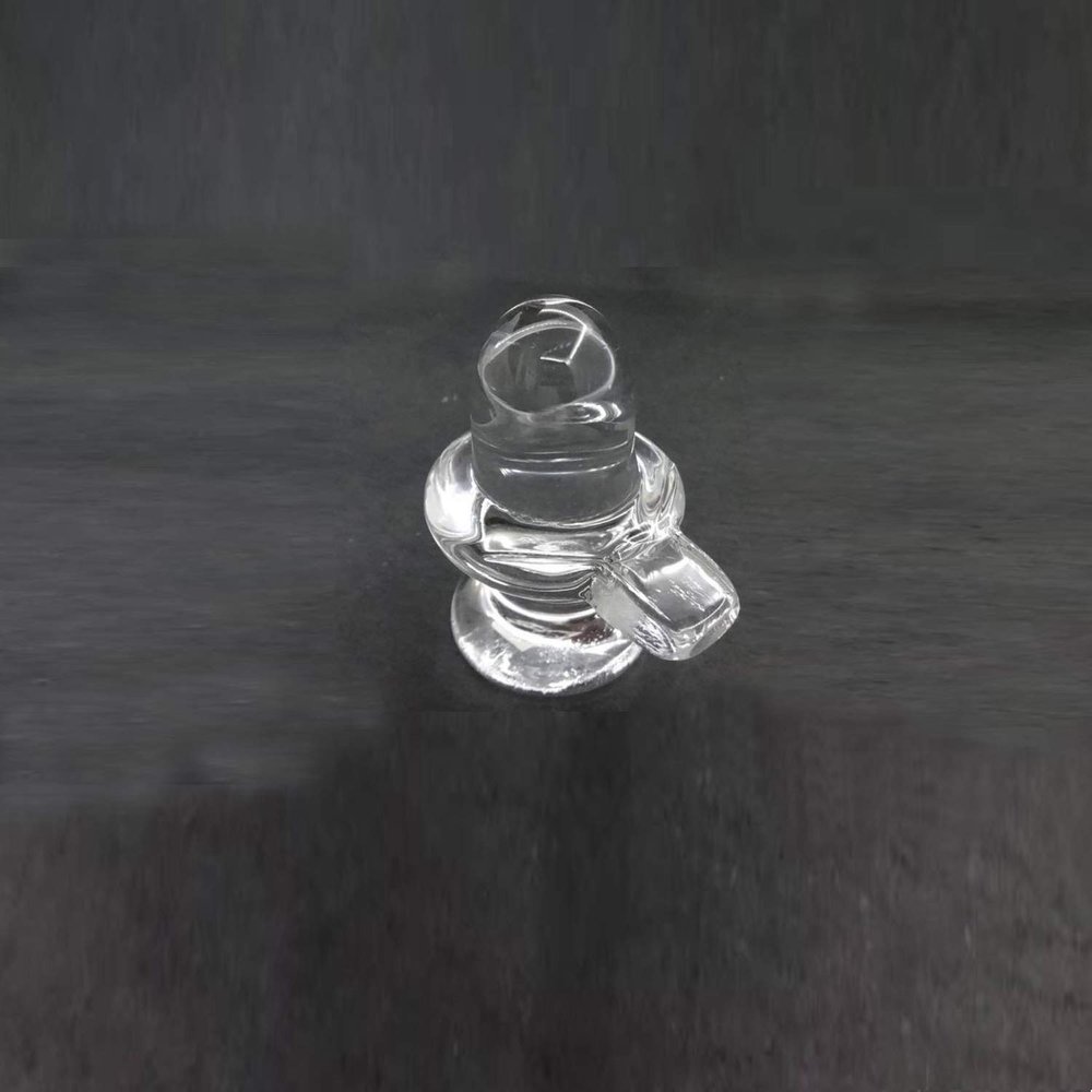 Kuduro Crystal Shiva Lingam Showpiece, Standard, Transparent, 1 Piece