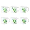 Larah by BOROSIL Fern Opalware Mug Set, 6 Piece, White, 180 Ml view 1