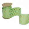 Meraki Cards Mint Grosgrain Ribbon with Gold Foiled Pattern (Width: 38mm) view 1