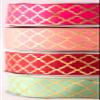 Meraki Cards Red Grosgrain Ribbon with Gold Foiled Pattern (Width: 38mm) view 3