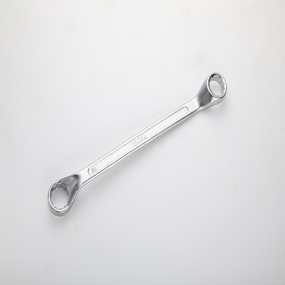 Tata Agrico 10x11mm Mat Ring Spanner | Chrome Vanadium Steel | Double-Ended Box Wrench for Industrial, Automotive & Home Use(Pack of 2)