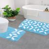 Saral Home Cotton Bathmat with Contour mat(Turquoise, 40X60 CM) view 2