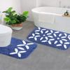 Saral Home Cotton Rectangular Bathmat With Contour Mat(Blue, 40X60 Cm) view 2