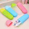 Glive's Plastic Travel Toothbrush and Toothpaste Holder Cover Case (Oval, 2) view 1