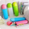 Glive's Plastic Travel Toothbrush and Toothpaste Holder Cover Case (Oval, 2) view 2