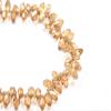 The Design Cart Golden Transparent Top Hole Drop Crystal Beads (5 mm * 10 mm) (1 String) for Jewellery Making, Beading, Arts and Crafts, Embroidery view 1