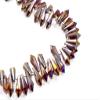 The Design Cart Brown Rainbow Top Hole Conical Crystal Beads (6 mm * 15 mm) (1 String) for ? Jewellery Making, Beading, Arts and Crafts, Embroidery view 1