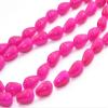 The Design Cart Magenta Drop Glass Pearls for Jewelry Making Beading Arts and Crafts and Embroidery Work,Size-12 mm * 16 mm,Pack of 1 String view 1