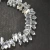 The Design Cart White Rainbow Top Hole Conical Crystal Beads (6 mm * 15 mm) (1 String) for ? Jewellery Making, Beading, Arts and Crafts, Embroidery view 1