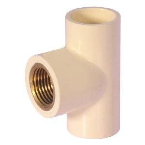 Astral PVC KK SALES Tee Brass (3/4 * 1/2 inch, Yellow) - Pack of 10