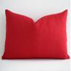 Linenovation Cotton 300 TC Pillow Cover, Standard -18 x 28 Inch, Red, 2 Pieces view 2