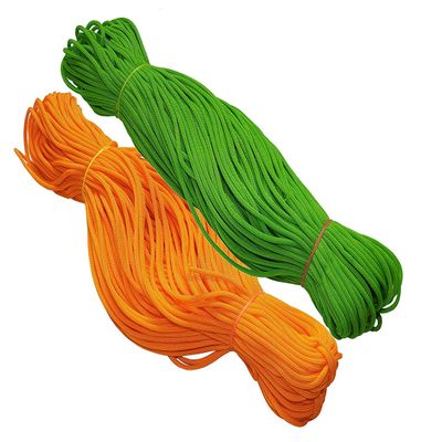 Happycraft Set of 2 Nylon 2mm Macrame Cord (60 Meters) 6 ply Nylon Knotting Poly Propylene Cord for Macrame (Approx - 200 Grams) Ideally Used for Jewelry Making, Bags and Various Other Craft Projects.