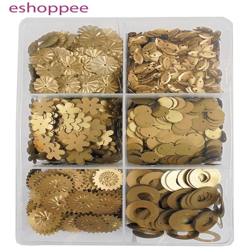 eshoppee 150 gm Box Sequins Sitara for Jewellery Making Art and Craft DIY kit, Glitter Sequince Rhinestones Beads (Small Flower)- Multi Color