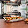 Shri & Sam High Grade Stainless Steel Lasagna Tray with Large Handle for Serving Any Foods (Silver) 35 CM view 2