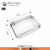 Shri & Sam High Grade Stainless Steel Lasagna Tray with Large Handle for Serving Any Foods (Silver) 35 CM view 3