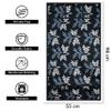 Yellow Weaves Digital print Fridge Top Cover, Color - Black view 3