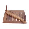 Kesha Spree Wooden Engraved Brown Tissue and Tooth Pick Holder view 2