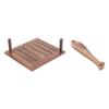 Kesha Spree Wooden Engraved Brown Tissue and Tooth Pick Holder view 3