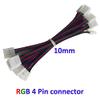 Global Tech 4 Pin 5050 3528 Led Rgb Connector Wire Led Strip Extension Cable (10 Cm) -4 Pieces, Multicolor view 3