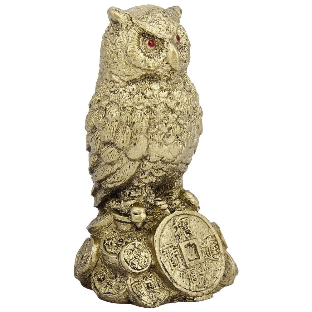 numeroastro Feng Shui Owl for Vastu & Feng Shui (Resin) (10 Cms) (1 Pc)
