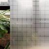 CVANU Privacy Window Film 1.5 Inch Chek Designs Frosting Film Window Sticker Frosted Vinyl Sheets for Front Door/Bathroom/Sidelight/Small Windows, 12''x84'' view 1