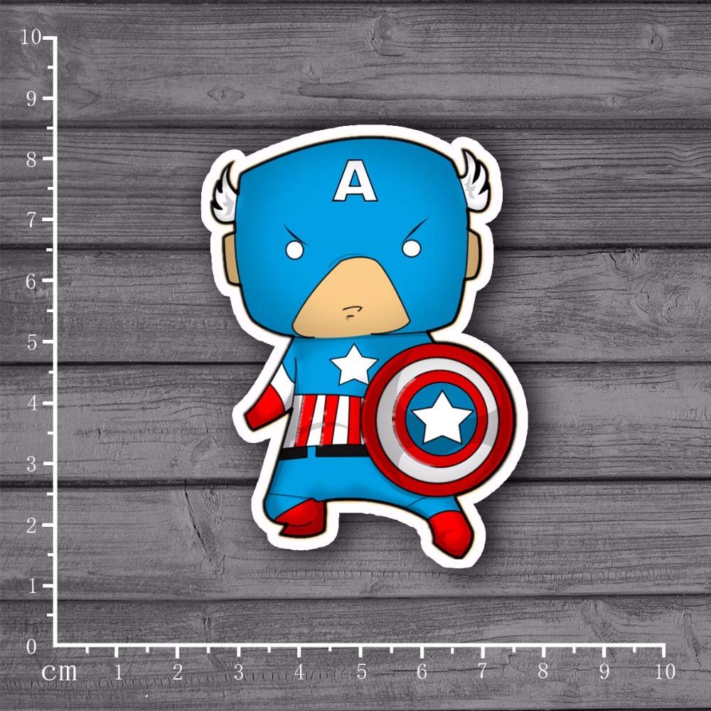 Gadgets wrap q Version of The Cartoon Superhero Laptop Stationery Stickers for Home Decor Travel Suit Wall Bike Fridge Sticker[Single]