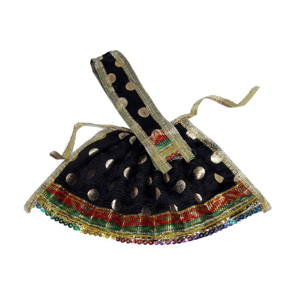 Salvus App SOLUTIONS Beautifully Handmade Kali MATA Dress Poshak for Pooja (7x13 cm, Black)