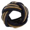 YD Designs Handmade Eco Friendly Napkin Ring Holder Set for Dining Table Decoration (Blue and Brown) - Pack of 6 view 4