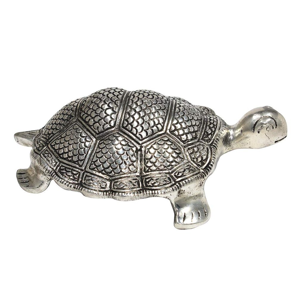 Rockshok Silver Metallic Designer Tortoise Showpiece