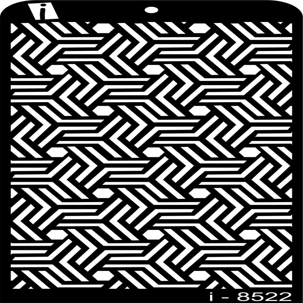 iCraft Decorative Layering Template Stencil i-8522 Size 4" x 8" Re-Usable Used for Painting, Journaling, Mix-Media, Wall Painting and Other Decorative Purposes. Pack of 1 Pcs