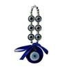 GJ Evil Eyes Hanging for Home, Office & Car | Nazar Battu Car Hanging Ornament for Car Dashboard & Rear View Mirror | Good Luck & Positive Energy Decor Gift - Blue (7 cm x 10 cm x 7 cm); Glass view 1