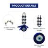 GJ Evil Eyes Hanging for Home, Office & Car | Nazar Battu Car Hanging Ornament for Car Dashboard & Rear View Mirror | Good Luck & Positive Energy Decor Gift - Blue (7 cm x 10 cm x 7 cm); Glass view 3