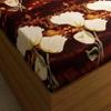 Exporthub Polyester and Cotton 3D Flowers Luxury Double Bed Bedsheet with 2 Pillows Covers (Brown , 88x94 Inch) view 2
