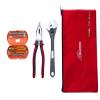 GLOBUS 809 Steel Hand Tool Set/3 PCS (8" Adjustable Wrench Black, 8" PLIER RED and Black, Screwdriver Set/6 PCS with Tool KIT Bag.) view 1