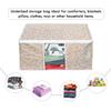 PrettyKrafts Set of 3 Non Woven Underbed Storage Bag with Handles, Clear Window & Zipper Lock | Quilt, Comforter & Blanket Cover Organiser | Foldable Cloth Storage Closet Bag (62x45x30cm, Golden) view 3