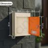 Plantex Letter Box/GI Steel Complaint Box/Suggestion Box/Donation Box with Key Lock/Letter Box for Home/Office/Hotel Gate/Post Box (Orange & Ivory) - Wall Mount A4 Size view 2