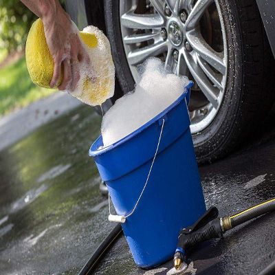 PRIKNIK Wash and Dry 2-in-1 Multipurpose Microfibre High Permance Cleaning Sponge(2 Pieces) Home Kitchen Car Bike Vehicle Washing Cleaning Shining -Compatible with Volkswagen P-olo Type 2 (2014-2015)