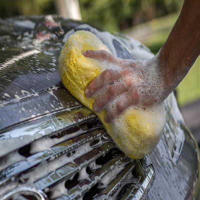 PRIKNIK Wash and Dry 2-in-1 Multipurpose Microfibre High Permance Cleaning Sponge(2 Pieces) Home Kitchen Car Bike Vehicle Washing Cleaning Shining -Compatible with Volkswagen P-olo Type 1 (2010-2014)