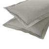 AURAVE Solid Cotton 220 TC Pillow Covers  Standard Size | Soft, Breathable & Durable | Luxury Hotel Quality with Envelope Closure - 18 X 27 Inches, Smoke Grey, 2 Piece view 3