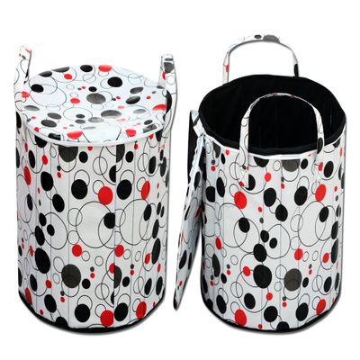 Magnetic Shadow Abstract PVC Laundry Bag for Clothes and Toys (16"x17")