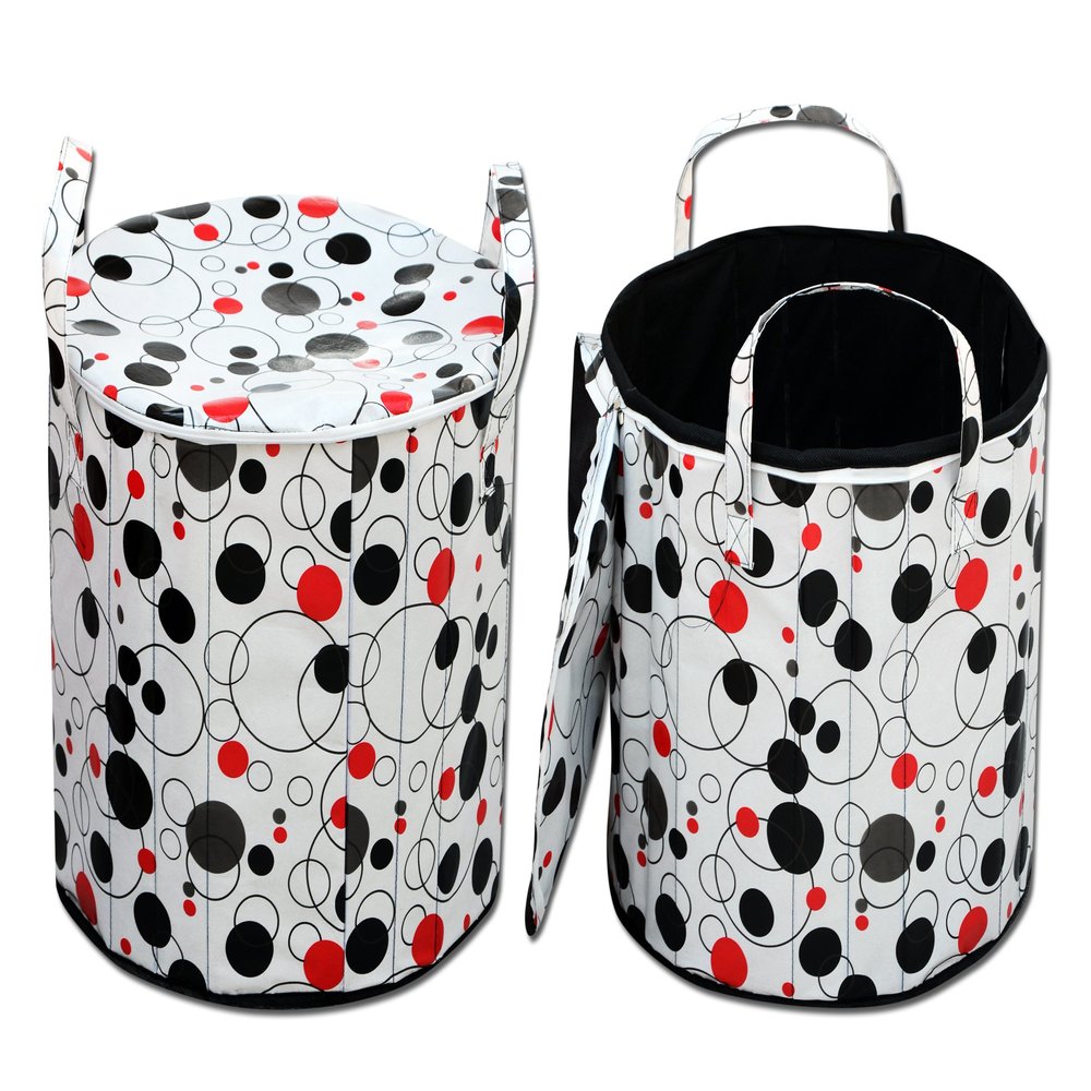 Magnetic Shadow Abstract PVC Laundry Bag for Clothes and Toys (16"x17")