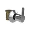 Cera F1015361 Concealed stop cock with Polished Stainless Steel adjustable wall flange for Bathroom Fittings (Silver, ) -Pack of 1 view 1