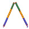 DMS RETAIL Tiranga Dandiya Garba Sticks with Lace for Navratri Celebration 9 Inches Small Size Pack of 5 Pair view 1