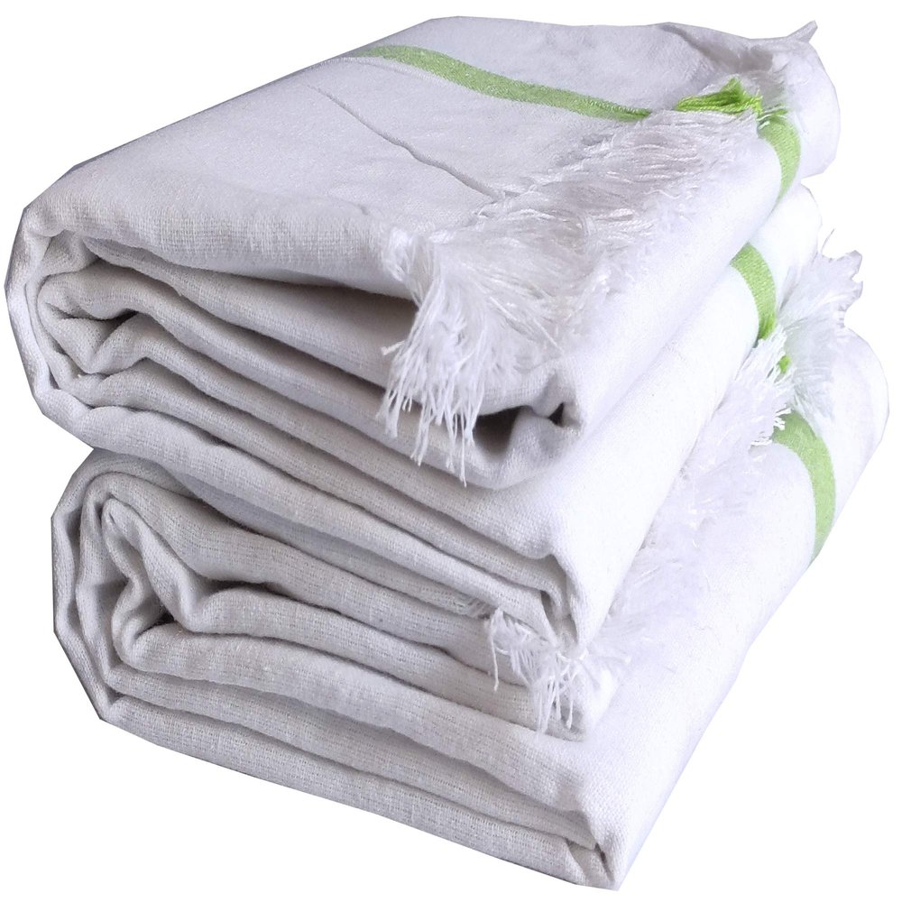 UR Little Shop Cotton Bath Towels - 32 X 68 Inches, 2 Pieces, White
