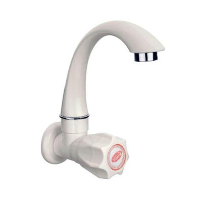Vinayak Plastic Sink Cock Tap, Cream & Black, Painted Finish
